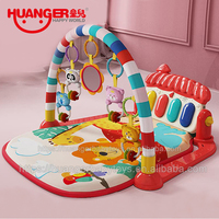 Huanger Juguetes De Bebe Baby Toys 0-6 Months Kick and Play Piano Gym Activity Center Oyuncak for Toddler