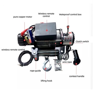 Treuil électrique 12V/24V 3000LBS, moteur en cuivre pur, câble en acier, télécommande sans fil, étanche, pour récupération tout-terrain SUV, Jeep, VTT - Product Image 4
