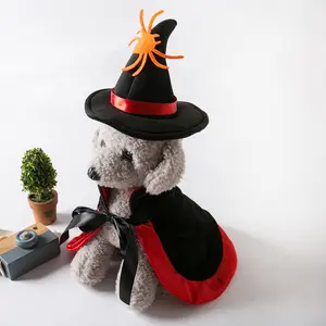Disfraz de Halloween para gatos, capa de bruja, sombrero de mago, accesorios para perros, ropa para gatitos, Cosplay
