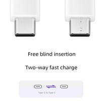 Câble de charge super rapide USB-C, câble de charge rapide 1m 3A Type C vers Type C, câble de données pour Samsung Galaxy S23 S22 21