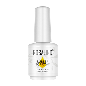 Rosalind Wholesale 15ml <span class=keywords><strong>Top</strong></span> Coat et Base Coat en Caoutchouc OEM Vernis à Ongles UV Facile à Appliquer Gel Caoutchouc Transparent pour Salon de Manucure - Product Image 4