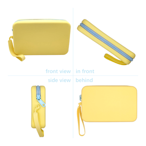 Borsa Cosmetica Unisex in Silicone Quadrata con Logo Personalizzato, <span class=keywords><strong>Portafoglio</strong></span> <span class=keywords><strong>da</strong></span> <span class=keywords><strong>Viaggio</strong></span> Impermeabile alla Moda con Cerniera Lunga - Product Image 5