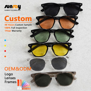 2025 pare-soleil de luxe avec logo personnalisé avec accessoire de personnalité artistique rouge lunettes de soleil polarisantes rétro pour hommes et femmes - Product Image 2