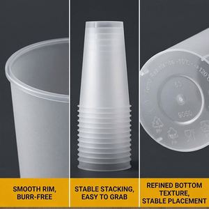 Gobelets en plastique jetables 24oz transparents en PP avec logo personnalisé pour les jeux de beer pong, les événements universitaires et les réceptions sociales, résistants - Product Image 3