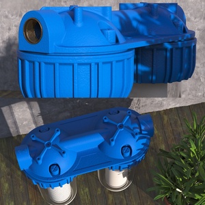 Système de filtre à eau italien 2 étapes 5 "/10" Big <span class=keywords><strong>Blue</strong></span>/Transparent/White 3/4 "Ports avec clé en plastique - Product Image 5