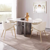 Chaises de salle à manger en tissu velours BST Factory avec structure en acier inoxydable, mobilier de salle à manger, chaise de réception pour hôtel, restaurant, mariage