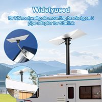 Adaptor Dudukan Starlink Gen3 V4 dari Aluminium Alloy, Pemasangan Tanpa Alat, Braket Kabel Tugas Berat untuk Pemasangan di Atap/Dinding RV