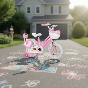 Vente flash : vélo pour enfants de 12, 14, 16 et <span class=keywords><strong>18</strong></span> <span class=keywords><strong>pouces</strong></span>, couleur rose, vélo pour enfants, vélo princesse pour enfants, vélo pour filles de 3 à 10 ans, vélo pour bébé - Product Image 6