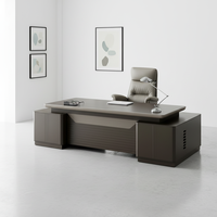 Bureau de direction moderne en forme de L pour ordinateur, table de travail de luxe pour PDG, ensemble de bureaux personnalisables en usine