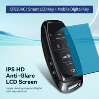 Clé de voiture intelligente Kaifute CF920KC avec écran tactile LCD premium et 4 boutons, garantie 1 an, design modifié argent/noir, prend en charge l'accès sans clé