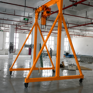 Grue <span class=keywords><strong>portique</strong></span> manuelle à chenilles, mobile et facile à déplacer, pour entrepôts intérieurs et extérieurs, capacités 1, 2 et 5 tonnes, vente en gros directe usine - Product Image 3