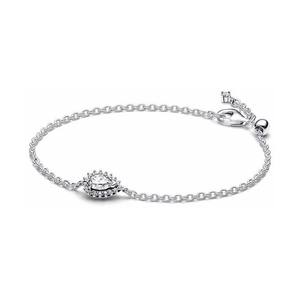HaYa Pulsera de Plata de Ley 925 Bañada en Platino con Dijes de Amor, Sol y Diamante Brillante, Colgantes de Cuentas DIY y Biselados de Moda - Product Image 5