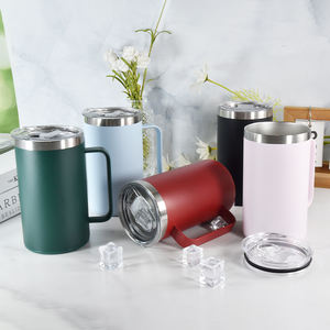 Taza de Café Ecológica de Acero Inoxidable de 14 oz, Recubrimiento en Polvo Sin Plomo, Textura Antideslizante Segura, Regalo Empresarial de 6 a 12 Horas - Product Image 5