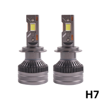 SANVI V3 tres tubo de calor coche LED faro bombilla 18000LM 80W lámpara de coche H1 H4 H7 H11 9005 bombillas de luz automática