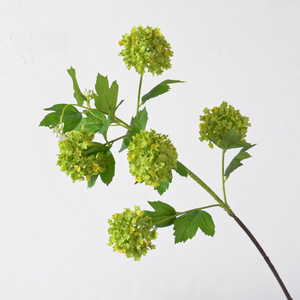 Flor Artificial de Hortensia de 5 Cabezas, Verde, de Seda, para Decoración de Bodas, Hogar, Arreglos Florales en Jarrones - Product Image 1