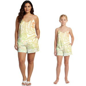 Trajes <span class=keywords><strong>de</strong></span> Playa Hawaianos para Niñas, Mono Sexy Polinesio <span class=keywords><strong>de</strong></span> Talla Grande para Mujer, Estampado Floral Samoano, Conjuntos a Juego para Madre e Hija - Product Image 3