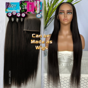 KEMY HAIR Wholesale Blend Hair Bundles 13*4 HD <strong>Lace</strong> Front Straight Blend Human Hair <strong>Lace</strong> Front <strong>WIgs</strong> for Black Women - Product Image 4