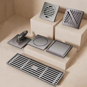 Chống Mùi vuông cống sàn với gạch chèn Grate Bìa Lọc chải phòng tắm vòi hoa sen drainer Brass tầng chất thải cống - Product Image 1
