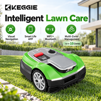 Tondeuse robot KEGGIE CE RoHS avec caméra, 3000m², 4.0Ah, largeur de coupe 22cm, hauteur de coupe 25-60mm, 8 niveaux de réglage, cartographie WiFi, IPX5, 60dB