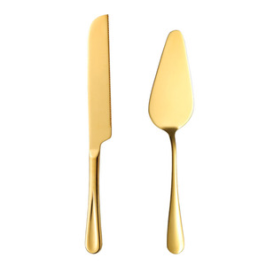 Top bán thép không gỉ Wedding party Baking công cụ thiết lập Phụ kiện bánh cắt bánh máy chủ dao thìa - Product Image 1