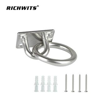 Loquet de porte carré en acier inoxydable 304/316 avec plaque de fixation, vis de base, boucle de sécurité pour voile d'ombrage, accessoires de quincaillerie marine - Product Image 4
