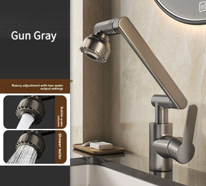 <span class=keywords><strong>Robinet</strong></span> de lavabo moderne pivotant <span class=keywords><strong>à</strong></span> 1080 ° avec 2 modes de sortie d'eau <span class=keywords><strong>Robinet</strong></span> mitigeur chaud et froid <span class=keywords><strong>Robinet</strong></span> de lavabo <span class=keywords><strong>à</strong></span> extension <span class=keywords><strong>rotative</strong></span> <span class=keywords><strong>à</strong></span> bras mécanique - Product Image 6