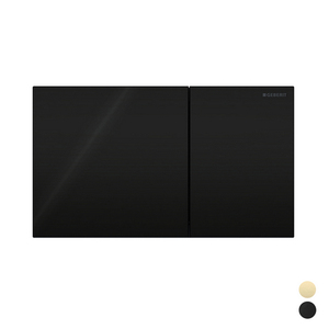 Plaque de couverture GEBERIT Sigma 70 à 2 boutons, laiton brossé, longueur 41,5 cm, pour vannes de chasse d'eau - Product Image 1