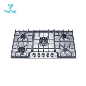 Estufa de Gas Empotrable de Acero Inoxidable de 90cm x 86cm con 5 Quemadores y Dispositivo de Seguridad con Protección Contra Llamas, Electrodoméstico de Cocina - Product Image 6