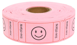Etiquetas de Cartulina Perforada para Boletos de Rifa con Cara Sonriente, 1x2 Pulgadas, Impresión Flexográfica - Product Image 4