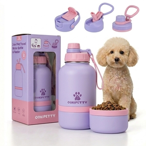 Bottiglia d'Acqua <span class=keywords><strong>per</strong></span> Animali Domestici 2 <span class=keywords><strong>in</strong></span> 1 <span class=keywords><strong>in</strong></span> <span class=keywords><strong>Acciaio</strong></span> Inox da 32oz con Contenitore <span class=keywords><strong>per</strong></span> Cibo Ecologico <span class=keywords><strong>per</strong></span> Cani e <span class=keywords><strong>Gatti</strong></span>, Ciotola da Viaggio - Product Image 4