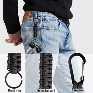 Llavero de Paracord Resistente con Mosquetón y Clip de Aluminio para Mochila, Ideal para Camping, Senderismo y Supervivencia al Aire Libre - Compra al por Mayor - Product Image 4