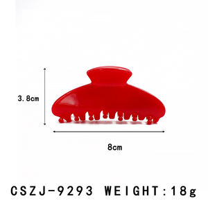 กิ๊บหนีบผมอะซิเตทสีสันสดใสแบบกำหนดเองได้ แฟชั่นสำหรับทุกเพศ ประดับด้วยคริสตัล รูปทรงคลาสสิก ดีไซน์โค้งมน เหมาะสำหรับงานแต่งงาน  ฟันกิ๊บแข็งแรงทนทาน - Product Image 2