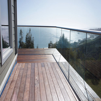 Système de balustrade pour escaliers, poteaux en acier inoxydable et balustrade en verre trempé, poteau en verre pour balcon, garde-corps en verre