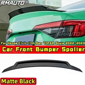 Aileron de coffre arrière Civic noir mat style YOFER pour Honda Civic 11e génération 2022-2023 Accessoires de voiture - Product Image 1
