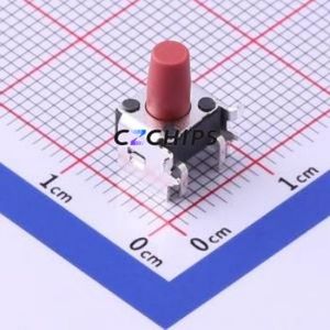DTSAM-65R-S-Q-T/R Tactile Switch SMD Switch Single Pole Single Throw Round Button 2.6N Horizontal Mount - Product Image 1