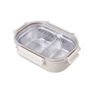 กล่องข้าวสแตนเลส 304 แบบพกพา ดีไซน์เรียบง่าย สำหรับผู้ใหญ่ทำงานและนักเรียนประถม - Product Image 3