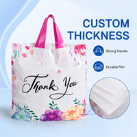 Sac de Courses Personnalisé en PE en Stock, Sac en Plastique avec Votre Logo, Sac Cadeau en Plastique avec Poignées