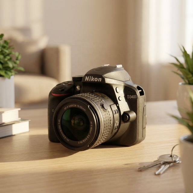 Wholesale Used Nikons D3400 DSLR Camera 18-55mm VR 24.2MP Bluetooth SnapBridge Premium Quality Refurbished for Retailer Resale