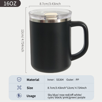 Desarrollo de Productos OEM ODM: Taza de Café Aislada al Vacío de 473 ml con Molde Personalizado para Grandes Marcas e Importadores