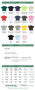 T-shirt d'été 2026 américain respirant en pur coton à manches courtes, de haute qualité, de marque tendance, couleur unie - Product Image 3