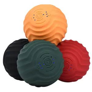 OEM hand massage body cellulite roller face therapy foot yoga heated electric vibration massage ball personalized custom logo