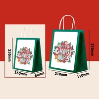 Sacs en papier kraft recyclables de différents styles pour cadeaux de Noël et emballages artisanaux, avec poignées Flexiloop, pour le shopping et l'emballage de bougies