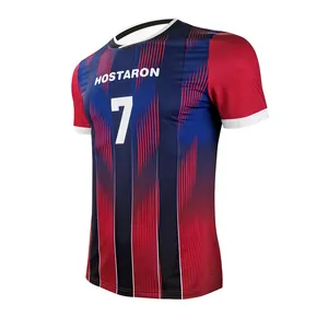 HOSTARON-Maillot de football en tissu jacquard à séchage rapide, vêtements de sport personnalisés, vêtements de football, 23-24