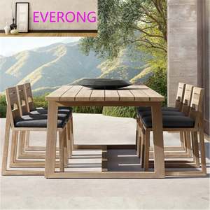 Outdoor Distressed <strong>Teak</strong> Sofa Set Solid Wood Waterproof Garden Furniture for Courtyard Villa Hotel Homestay Outdoor Sofa - Product Image 1