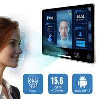 Panel de Control Biométrico con Pantalla Táctil HD de 15.6 Pulgadas, Reconocimiento Facial, Visión Nocturna, Escáner de Código QR y Palma de la Mano, Android 11, para Rack de Servidor