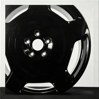 Jantes en alliage noires Deep Dish à 5 branches style éventail 18 19 20/8J/9J pouces 5x114.3 5x120 5x112/130 pour Porsche 911, Toyota Supra, BMW M3