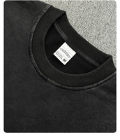 Sweat à capuche épais personnalisé en tissu éponge, style vintage américain, marque de mode, col rond délavé à la cire, mode homme rétro
