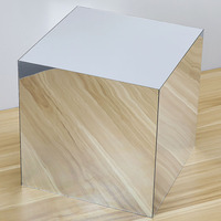Usine personnalisée acrylique coloré miroir carré boîte de rangement plexiglas personnalisé boîte cadeau