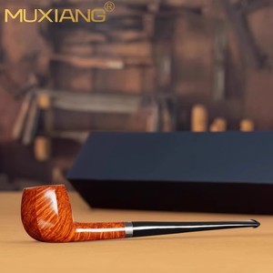 MUXIANG Briar Wood Tobacco Pipe Straight Stem Billiards Style Lightweight Men's Smoking Pipe - Product Image 3