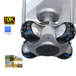 Cámara PTZ WiFi de 4 pantallas para exteriores de 20MP, seguimiento automático humano, cámara de vigilancia inalámbrica de visión nocturna de 360 grados para seguridad del hogar - Product Image 1